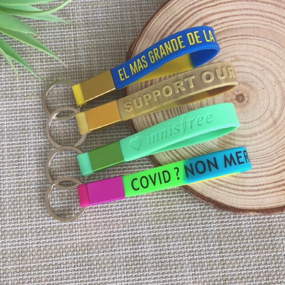 Custom Silicone Wrist Loop Keychain - Free Design Proof & Quote
