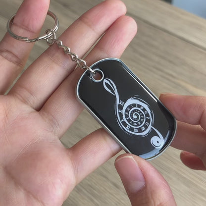 Custom Metal Dog Tag Keychain with Doming– Free Design Proof & Quote