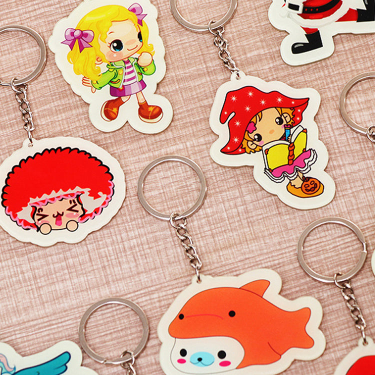 Custom Die-Cut Glow-in-the-Dark Acrylic Keychain