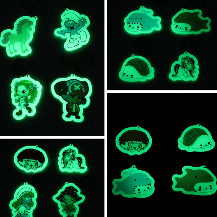 Custom Die-Cut Glow-in-the-Dark Acrylic Keychain