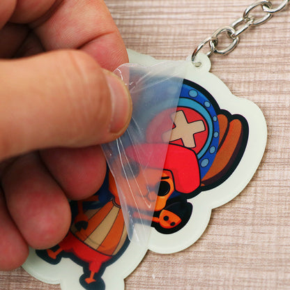 Custom Die-Cut Glow-in-the-Dark Acrylic Keychain