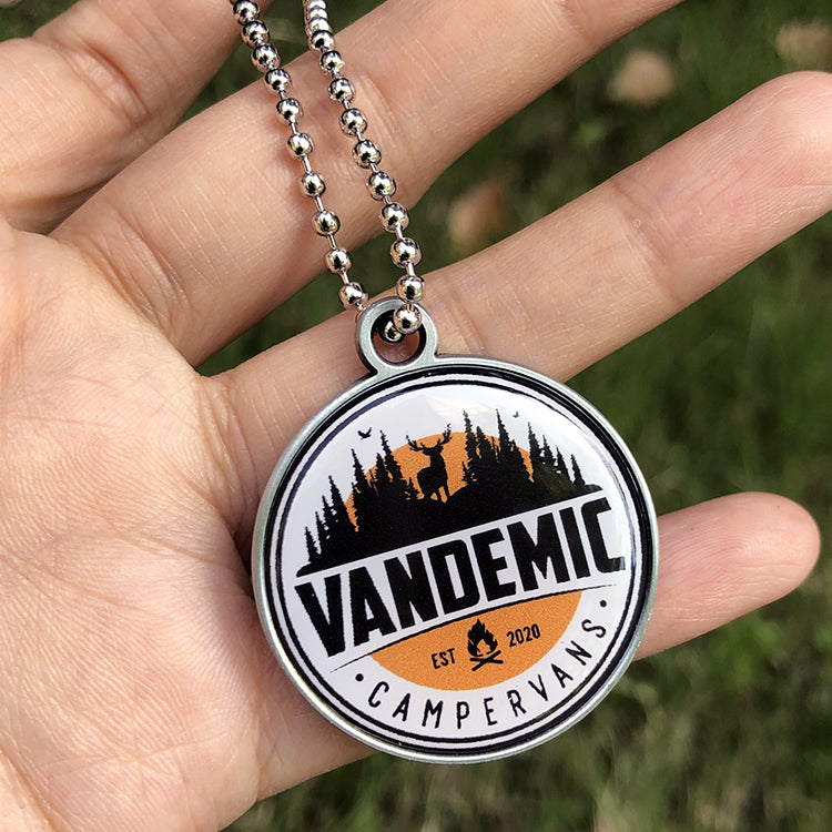 Dual-Sided Doming Metal Keychain