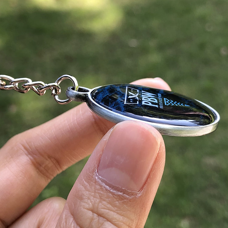 Dual-Sided Doming Metal Keychain