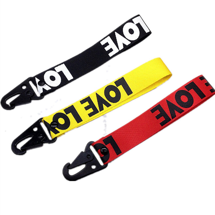 Woven Rectangular Eagle Beak Hook Keychain