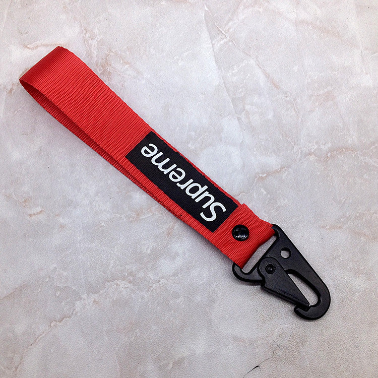 Woven Rectangular Eagle Beak Hook Keychain