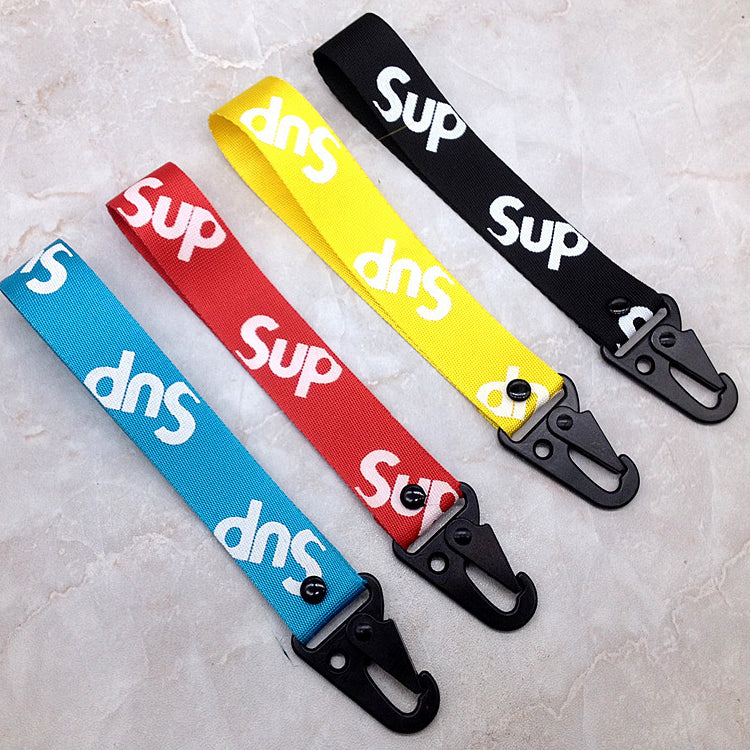 Woven Rectangular Eagle Beak Hook Keychain